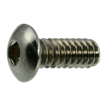 Midwest Fastener #10-24 Socket Head Cap Screw, Button, Black Chrome Plated Steel, 1/2 in Length, 10 PK 33924